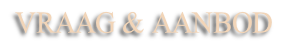  VRAAG & AANBOD