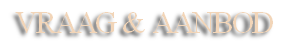  VRAAG & AANBOD